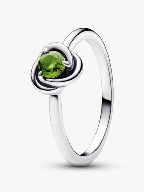 Silver Pandora August Birthstone Eternity Circle Ring